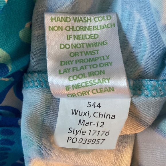 Lilly Pulitzer Strapless Ruffe Dress in Flor Shorely Blue Sailors Valentine - S - Picture 13 of 14